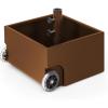 Giantex 170lbs Filled Umbrella Base with Wheels, Heavy Duty Umbrella Stand with Fillable Planter, Drainage Holes, Outdoor Market Umbrella Holder for Patio Garden Deck Pool (Brown)(Brown)