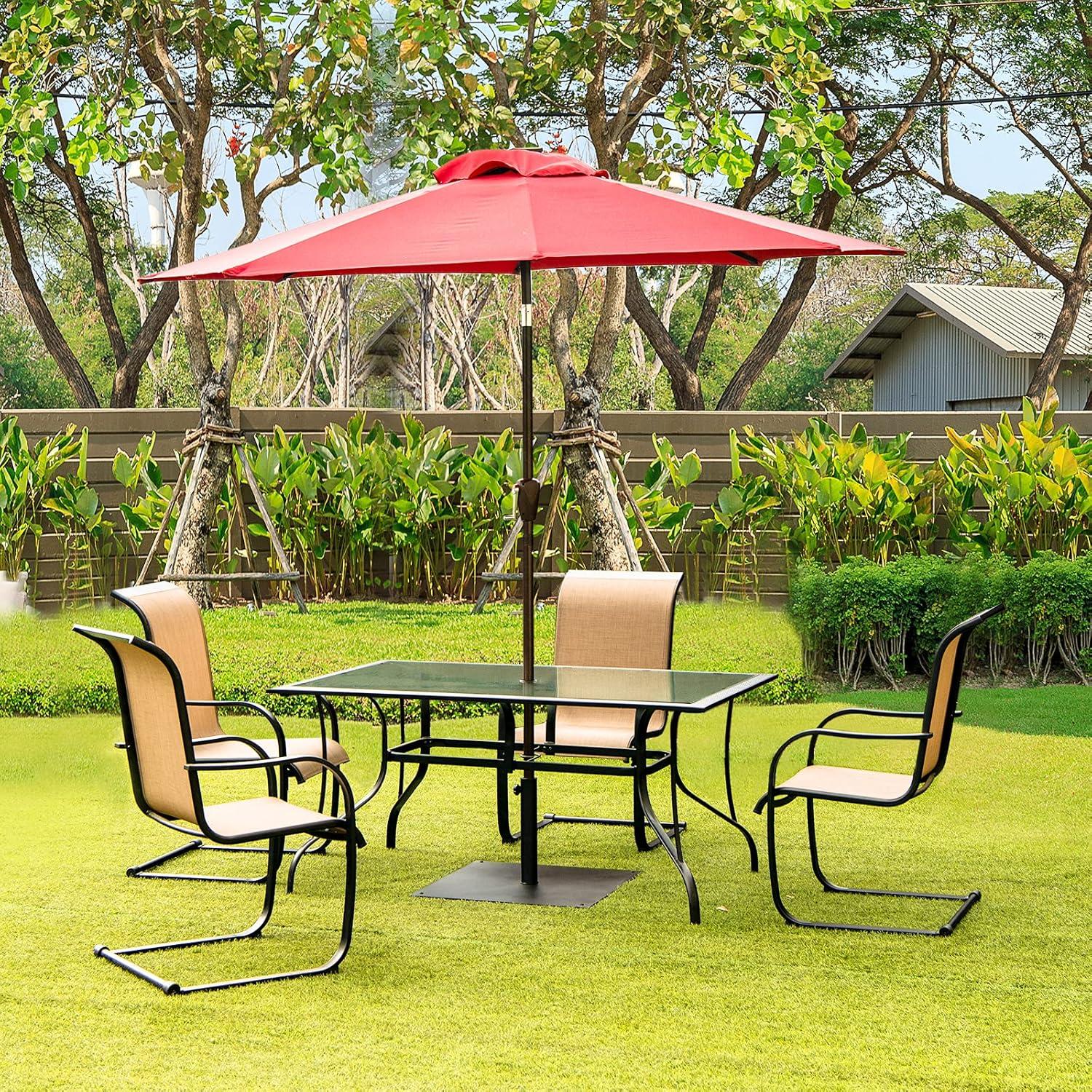 image:imageGiantex Square Umbrella Base 36 LBS Steel Heavy Duty Patio Market Umbrella Stand with 2 Adapters 20 Inch Outdoor Plate Stand with Adjustable Foot Suitable for Backyard Deck Poolside Patio25 Inch