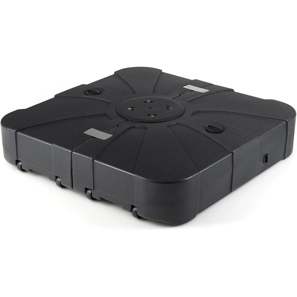 image:imageGiantex Cantilever Umbrella Base with Wheels 243 lbs Water Filled Umbrella Stand for Offset Patio Umbrella 335 inch Heavy Duty Square Offset Umbrella Holder for Deck Garden Poolside375 Pounds