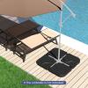 Giantex 212 lbs Fillable Offset Patio Umbrella Base, 4PCS Cantilever Umbrella Stand Water Sand Filled, 4 Pin Connectors, Weighted Outdoor Market Umbrella Pole Holder for Poolside Garden Yard (Black)(Black)