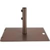 Giantex Patio Umbrella Base, 50 Lbs Steel Heavy Duty Umbrella Stand with Wheels, 24 Inch Square Umbrella Base with 2 Tightening Knobs, Suitable for Backyard, Deck, Poolside, Patio