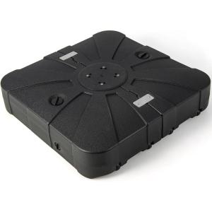 Giantex Cantilever Umbrella Base with Wheels, 243 lbs Water Filled Umbrella Stand for Offset Patio Umbrella, 33.5 inch Heavy Duty Square Offset Umbrella Holder for Deck Garden Poolside(243.0 Pounds)