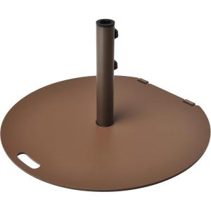 Giantex Patio Umbrella Base, 50 LBS Rolling Heavy-Duty Round Umbrella Stand, 27.5 Inch Outdoor Steel Umbrella Holder with 2 Tightening Knobs, Suitable for Poolside, Backyard, Lawn, Garden