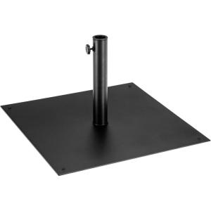 Giantex Square Umbrella Base, 36 LBS Steel Heavy Duty Patio Market Umbrella Stand with 2 Adapters, 20 Inch Outdoor Plate Stand with Adjustable Foot, Suitable for Backyard, Deck, Poolside, Patio(25 Inch)