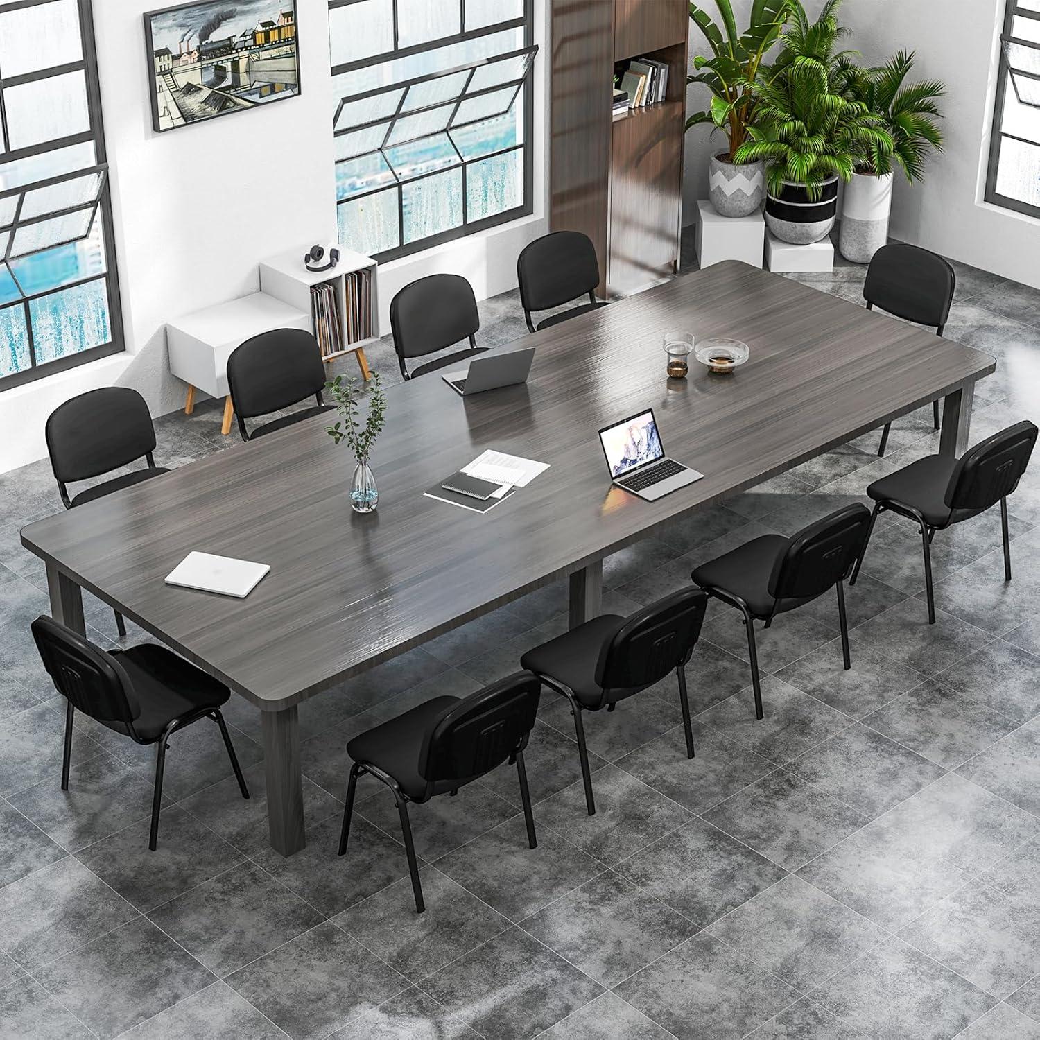 image:imageGiantex Set of 5 Conference Chair with Ergonomic Upholstered Seat Protective Foot Pad Elegant and Stackable Design for Home amp Office Waiting Room Guest Room 5 Pieces Reception Executive Chair SetBlack