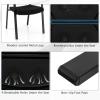 Giantex 2-Pack Reception Room Chair Set with Mesh Back, Metal Frame & Padded Seat, Armrests, No Wheels, Stacking Guest Chairs for Office, Waiting Room, Lobby, Meeting, Black(6)