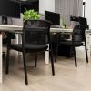 Giantex 2-Pack Reception Room Chair Set with Mesh Back, Metal Frame & Padded Seat, Armrests, No Wheels, Stacking Guest Chairs for Office, Waiting Room, Lobby, Meeting, Black(2)