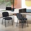 Giantex 5-Pack Conference Chair Set – Stackable Guest Chair with Metal Frame, Padded Cushion, Stacking Reception Chair, Lobby Chairs Set of 5, Stackable Chairs, Office Waiting Room Chair, Black(6)