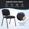 Giantex 5-Pack Conference Chair Set – Stackable Guest Chair with Metal Frame, Padded Cushion, Stacking Reception Chair, Lobby Chairs Set of 5, Stackable Chairs, Office Waiting Room Chair, Black(5)