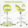 Giantex Drafting Chair with Back, Tall Office Chair with Footrest & Adjustable Height, Ergonomic Standing Desk Chair for Counter Height Desk, Home Kitchen, Green(2)