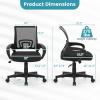 Giantex Ergonomic Mesh Office Chair, Mid-Back Computer Chair with Breathable Backrest, Lumbar Support and Adjustable Height, Gaming Chair, Swivel Rolling Desk Chair for Home Office, Task and Study