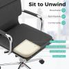 Giantex Ergonomic Office Chair, Mid Back Fabric Desk Chair with Armrest, Rocking Backrest, Lumbar Support & Padded Seat, Swivel Computer Chair with Adjustable Height for Home Office, Grey(2)