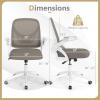 Giantex Mesh Office Chair, Ergonomic Desk Chair with Flip-up Arms & Lumbar Support, Height Adjustable Swivel Computer Desk with High Back for Home Office (Black)(Khaki)