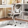 Giantex Mesh Office Chair, Ergonomic Desk Chair with Flip-up Arms & Lumbar Support, Height Adjustable Swivel Computer Desk with High Back for Home Office (Black)(Khaki)