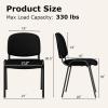 Giantex Set of 5 Conference Chair with Ergonomic Upholstered Seat, Protective Foot Pad, Elegant and Stackable Design for Home & Office, Waiting Room, Guest Room, 5 Pieces Reception Executive Chair Set(Black)