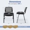 Giantex Set of 5 Office Guest Chair, Stackable Waiting Room Chair with Padded Seat, Metal Frame, 330Lbs Capacity, Conference Room Chair, Reception Chair for Lobby, Training Room, Meeting Room (1)(3)