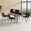 Giantex Set of 5 Office Guest Chair, Stackable Waiting Room Chair with Padded Seat, Metal Frame, 330Lbs Capacity, Conference Room Chair, Reception Chair for Lobby, Training Room, Meeting Room (1)(1)