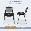 Giantex Set of 5 Office Guest Chair, Stackable Waiting Room Chair with Padded Seat, Metal Frame, 330Lbs Capacity, Conference Room Chair, Reception Chair for Lobby, Training Room, Meeting Room (1)(2)