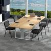 Giantex Set of 5 Office Guest Chair, Stackable Waiting Room Chair with Padded Seat, Metal Frame, 330Lbs Capacity, Conference Room Chair, Reception Chair for Lobby, Training Room, Meeting Room (1)(1)