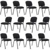 Giantex 5-Pack Conference Chair Set – Stackable Guest Chair with Metal Frame, Padded Cushion, Stacking Reception Chair, Lobby Chairs Set of 5, Stackable Chairs, Office Waiting Room Chair, Black(12)