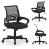 Giantex Ergonomic Mesh Office Chair, Mid-Back Computer Chair with Breathable Backrest, Lumbar Support and Adjustable Height, Gaming Chair, Swivel Rolling Desk Chair for Home Office, Task and Study