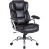 Giantex Executive Office Chair, Leather Ergonomic Computer Desk Chair w/Rocking Function, Padded Seat & Arms, Height Adjustable Gaming Chairs, High Back Rolling Swivel Chair for Home Office (Black)(Espresso)