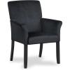 Giantex Office Waiting Room Chairs, Set of 4 Fabric Executive Guest Chair, Upholstered Reception Chair with Padded Arms, Backrest, Wood Legs, Guest Chairs for Meeting Room, Dining Room(Dark Grey)