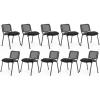 Giantex Set of 5 Office Guest Chair, Stackable Waiting Room Chair with Padded Seat, Metal Frame, 330Lbs Capacity, Conference Room Chair, Reception Chair for Lobby, Training Room, Meeting Room (1)(2)