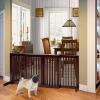 Giantex Expandable Wood Dog Gate, 28”-80” Adjustable Freestanding Safety Gate, Step Over Fence for Small to Medium Sized Pets, Indoor House Doorway Stairs Extra Wide Fence
