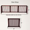 Giantex Expandable Wood Dog Gate, 28”-80” Adjustable Freestanding Safety Gate, Step Over Fence for Small to Medium Sized Pets, Indoor House Doorway Stairs Extra Wide Fence