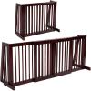Giantex Expandable Wood Dog Gate, 28”-80” Adjustable Freestanding Safety Gate, Step Over Fence for Small to Medium Sized Pets, Indoor House Doorway Stairs Extra Wide Fence