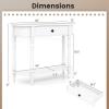 Giantex 2-Tier Console Table, 36″ Retro Entryway Table with Storage Drawer & Elegant Legs, Narrow Wooden Sofa Table with Open Shelf for Living Room, Foyer, Hallway, Bedroom, Entrance (Brown)(White)
