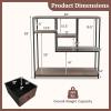 Giantex 40″ Narrow Console Table, Modern Sofa Table with Open Storage Shelves and Removable Drawer, Skinny Behind Couch Tables, Long Entrway Tables for Living Room, Foyer, Hallway (Rustic Brown+Black)(Rustic Brown + Black)