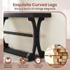 Giantex 52″ Narrow Console Table, Vintage Accent Entryway Table with Open Storage Shelf, Long Wooden Behind Couch Sofa Table with Anti-tip Kit for Small Spaces Living Room Hallway (Black)(Black)