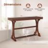 Giantex 52″ Narrow Console Table, Vintage Accent Entryway Table with Open Storage Shelf, Long Wooden Behind Couch Sofa Table with Anti-tip Kit for Small Spaces Living Room Hallway (Black)(Walnut)