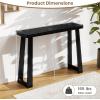 Giantex Narrow Long Console Table, 43″ Modern Entryway Table Behind the Couch, Rubberwood Accent Sofa Tables for Living Room, Foyer, Hallway, Bedroom, Entrance (Walnut)(Black)