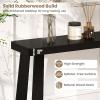 Giantex Narrow Long Console Table, 43″ Modern Entryway Table Behind the Couch, Rubberwood Accent Sofa Tables for Living Room, Foyer, Hallway, Bedroom, Entrance (Walnut)(Black)