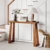 Giantex Narrow Long Console Table, 43″ Modern Entryway Table Behind the Couch, Rubberwood Accent Sofa Tables for Living Room, Foyer, Hallway, Bedroom, Entrance (Walnut)(Walnut)