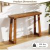 Giantex Narrow Long Console Table, 43″ Modern Entryway Table Behind the Couch, Rubberwood Accent Sofa Tables for Living Room, Foyer, Hallway, Bedroom, Entrance (Walnut)(Walnut)