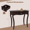 Giantex Wooden Console Table, Chic Accent Entryway Table with Storage Drawers, Solid Rubber Wood Legs and Metal Guide Rails, Vintage Sofa Tables for Living Room, Foyer, Bedroom and Entrance