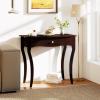 Giantex Wooden Console Table, Chic Accent Entryway Table with Storage Drawers, Solid Rubber Wood Legs and Metal Guide Rails, Vintage Sofa Tables for Living Room, Foyer, Bedroom and Entrance