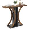 Giantex 40″ Narrow Console Table, T-Shaped Entryway Table with Open Storage Shelve, Industrial Sofa Table Behind Couch, Modern Foyer Table, Accent Table for Living Room, Entrance,Hallway(Rustic Brown)(Rustic Brown)