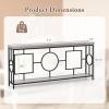 Giantex 71″ Console Table, 2-Tier Extra-Long Gold Entryway Table w/Storage Shelf, Faux Marble Top, Narrow Sofa Table with Geometric Frame, Behind Couch Entry Table for Living Room, Hallway, Foyer(Modern)