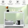 Giantex Console Table 2-Tier with Storage Shelf,X-Design Bookshelf Narrow Accent Table for Entryway Hallway Living Room Sofa Side Table (White)(White)