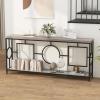 Giantex 71″ Console Table, 2-Tier Extra-Long Gold Entryway Table w/Storage Shelf, Faux Marble Top, Narrow Sofa Table with Geometric Frame, Behind Couch Entry Table for Living Room, Hallway, Foyer(Modern)