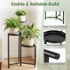 Giantex 3-Tier Metal Plant Stand Indoor Outdoor, Tall Corner Flower Pot Holder Display Rack for Living Room Balcony Patio Garden Office, Heavy Duty Vertical Shelf, Metal Plant Rack Organizer, Black