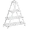 Giantex 3-Tier Plant Stand Indoor, 28.5″ Wood Flower Pot Plant Display Shelf, Ladder Plant Holder Rack w/ Slatted Shelves for Indoor & Outdoor, Living Room, Entryway, Patio, Garden & Balcony (White)(White)