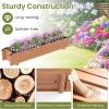 Giantex Wooden Raised Garden Bed w/ 5 Drainage Holes, Elevated Rectangular Outdoor Planter Box for Flowers Herbs Vegetables, Wood Gardening Container for Patio Garden Yard Balcony, 36” x 16” x 15”(2)