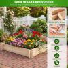 Giantex 3-Tier Raised Garden Bed, Tiered Planter Box w/Open-Ended Base, Fir Wood Elevated Raised Beds for Gardening, Vegetable Flower Herb Fruit, Perfect for Patio, Lawn, Backyard(39.5″Lx 39.5″Wx 6.5″H)