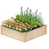 Giantex 3-Tier Raised Garden Bed, Tiered Planter Box w/Open-Ended Base, Fir Wood Elevated Raised Beds for Gardening, Vegetable Flower Herb Fruit, Perfect for Patio, Lawn, Backyard(40″Lx40″Wx12″H)